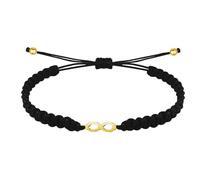 Pulsera Hilo Destino con Simbolos de acero inoxidable, amuletos de proteccion y suerte, Amuletos contra el mal de ojo - Pulsera Mujer/Pulsera Hombre (INFINITO NEGRO DOR)