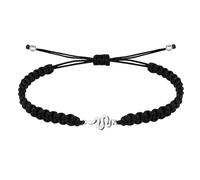 Pulsera Hilo Destino con Simbolos de acero inoxidable, amuletos de proteccion y suerte, Amuletos contra el mal de ojo - Pulsera Mujer/Pulsera Hombre (SERPIENTE NEGRA)