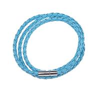 Pulsera Hombre Cuero,Pulseras Creativas Tejidas De Múltiples Capas Hechas A Mano, Pulseras De Cuero De Pulsera De Moda, Para Mujeres Y Hombres Lake Blue