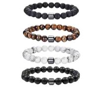 Pulsera Hombre,Pulseras De Cristal Natural Hechas A Mano Para Mujer, Brazaletes Con Cuentas De Piedras Preciosas, Elásticos, Con Amuleto De La Suerte, Pulsera De Yoga Reiki, Joyería De Chakras, Reg