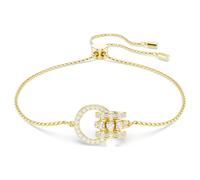 Pulsera Hyperbola, Bucle entrelazado, Blanca, Baño tono oro OS