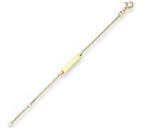 Pulsera ID 1,4mm Cadena Panzer Oro 585 Amarillo 14cm Schmuck Krone Nuevo