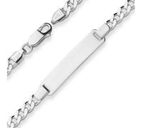 Pulsera ID De Cadena De Panzer De 4,7 Mm De Plata 925 Mate-Brillante 19 Cm