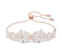 Pulsera Idyllia Lilia, Mariposa, Blanca, Acabado en oro rosa de 18 quilates OS