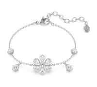 Pulsera Idyllia, Tallas mixtas, Copo de nieve, Blanca, Baño de rodio OS