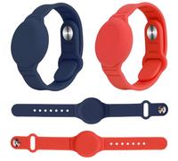 Pulsera Impermeable para Airtag en Paquete de 2, Compatible con Apple, Correa de Reloj Ajustable y Suave para Niños Bebés y Mayores