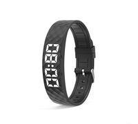 Pulsera inteligente de alarma de vibración con contador de pasos, 8 alertas personalizadas, batería recargable de 50 mAh, rastreador de fitness impermeable IP65, carga USB (negro)