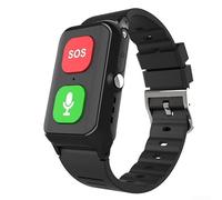 Pulsera inteligente de monitoreo para ancianos, reloj inteligente antipérdida para personas mayores, pulsera avanzada de posición GPS para ancianos 4G, ubicación en tiempo real (negro)