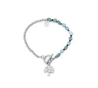 Pulsera Kiss de acero y colgante del árbol de la vida