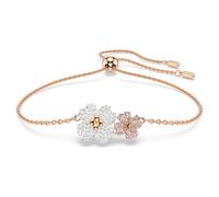 Pulsera Latisha, Flor, Multicolor, Baño tono oro rosa OS