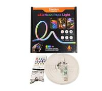 Pulsera LED inteligente para decoración Interna con Cambio Colore,Luce A Corda LED Smart Neon Con Controllo App | Per Camera Home Theater Cucina Camera Da Soggiorno Area Studio Festa