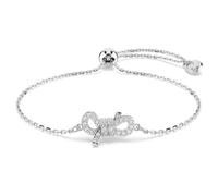 Pulsera Lifelong, Pavé, Lazo, Blanca, Baño de rodio M