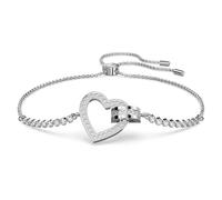 Pulsera Lovely, Corazón, Blanca, Baño de rodio OS