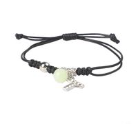 Pulsera luminosa con nombre personalizado para ella, cumpleaños, aniversario, estilo campus, 14-18 cm (K)
