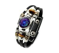 Pulsera Luminosa De 12 Constelaciones Que Brilla En Oscuridad - Pulsera Tejida Multicapa Con Signo Zodiaco Pulsera De Astrología Horóscopo Para Parejas Regalo De Joyería Para Hombres Mujeres Piscis