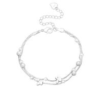 Pulsera luminosa The Double Butterfly Double Layer Round Bead Bracelet Perfectly Combines The Spring Atmosphere And Individual Style Making Every Moment As Moving As A Fluorescente Pulsera, talla