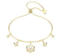Pulsera Magic, Tallas mixtas, Copo de nieve, Blanca, Acabado en oro de 18 quilates OS