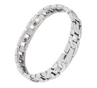 Pulsera Magnética, Alivio de la Tensión Muscular de Acero de Titanio Exquisitos Diamantes de Imitación Cuidado de la Salud Pulsera de Alivio del Dolor para Viajes en el Hogar para Fiestas