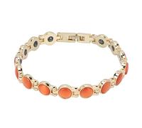 Pulsera Magnética de Acero de Titanio para Mujer, Pulsera de Terapia Magnética Ultrarresistente para Aliviar el Dolor de la Artritis Y Pulseras Magnéticas del Túnel Carpiano para Uso(naranja)