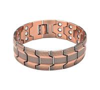 Pulsera Magnética De Cobre Para Hombre | Pulseras Hombre Cobre Para Alivio De La Incomodidad | Joya De Muñeca Para Energía Beneficios Salud | Actividad Al Aire Libre Ejercicio Negocio