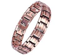 Pulsera magnética de titanio y cobre con acabado vintage, 20 cm