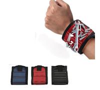 Pulsera Magnética para Herramientas - 15 Imanes Fuertes, Brazalete Ajustable para Tornillos, Tuercas, Brocas | Gadget Perfecto para Bricolaje, Regalo de Navidad para Hombre, Papá, Marido