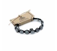 Pulsera Magnética Shamballa de Hematita - Círculos Planos