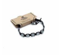 Pulsera Magnética Shamballa de Hematita - Esquinas Redondeadas