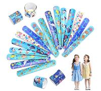 Pulsera marina de 25 piezas, pulsera de bofetada, pulsera de bofetada de silicona, pulseras de pulsera a presión, correas a presión para niños, regalos de fiesta para niños y niñas