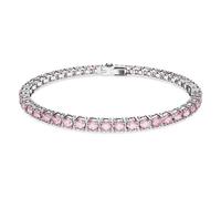 Pulsera Matrix Tennis, Talla redonda, Rosa, Baño de rodio L