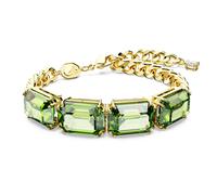 Pulsera Millenia, Talla octogonal, Verde, Baño tono oro OS