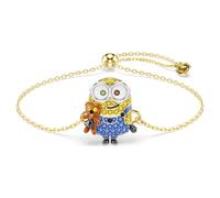 Pulsera Minions Bob, Pavé, Multicolor, Acabado en oro de 18 quilates OS