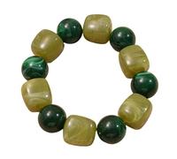 Pulsera moderna de poliacrilato, cuentas topológicas irregulares, complemento de moda para atuendos casuales, de lo contrario, único, irregular, cuadrado, redondo, pulsera de perlas redondas, suave y