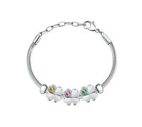 Pulsera Morellato Drops Para Mujer De Acero Cuadrifogli Cristales (SCZ1283)