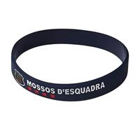 Pulsera Mossos d'Esquadra de Silicona - Color Azul Marino con Insignia y Texto Mossos d'Esquadra en Relieve - Unisex, 63 mm de Diámetro Interno, 12 mm Ancho, 21 cm Contorno - 1 Unidad