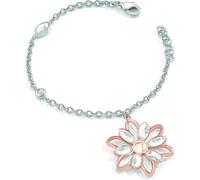 Pulsera Mujer Morellato Fiore Mio Diamante, SABK28, Acero Oro Rosa Y Cristales