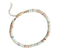 Pulsera Mujer Piedra Natural - 1 Pieza | Cuentas De Colores Ajustables Con Concha Y Metal, Accesorios De Joyería De Piedras Preciosas Bohemias Para Mujeres, Novias, Esposas, Regalo De San Valentín