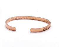 Pulsera Mujer Rígido de Acero Rosas Gold Para Testigo Boda Grabado Regalo
