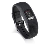 INF Pulsera de repuesto compatible con Garmin Vivofit 4, pulsera intercambiable, pulsera accesoria, correa de reloj deportivo, TPU/TPE, negro, grande