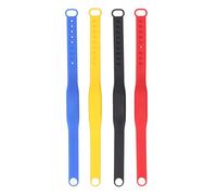 Pulsera NFC de silicona con tarjeta IC, resistente al agua, regrabable, para control de acceso de piscinas, saunas y hoteles. 4 unidades, colores, tamaño ajustable, rojo,