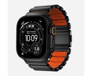 Pulsera Nomad Stratos Band para Apple Watch Ultra 1-11 y SE, Titanio Negro