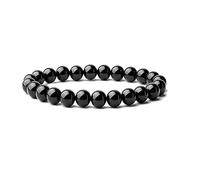 Pulsera ónix negra perla serenidad oración, hombre mujer, joya ajustable, estilo verano, hermosa joya, amor de corazón, idea de regalo de San Valentín, Navidad, Papá Mamá, One Size, Perla ónix