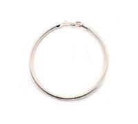 Pulsera para abalorios Pandora, 100% plata de ley, pulsera de 18 cm, compatible con abalorios Pandora, Swarovski, Chamilia, Biagi, etc.