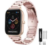 Pulsera para Amazfit GTS, 20 mm, pulsera de metal de acero inoxidable para Amazfit Active, Amazfit GTS 2, GTS 2 Mini, GTS 3, GTS 4, GTS 4 Mini, Amazfit Bip, Bip U, Bip U Pro, Bip 3, Bip 3 Pro GTR Mini