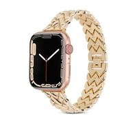 Pulsera para Apple Watch de 38 mm, 40 mm, 41 mm, 42 mm, 44 mm, 45 mm, 49 mm, correa de acero inoxidable para iWatch 9/8/7/6/5/4/3/2/1/SE Series hombres y mujeres (dorado, 38-40-41 mm)