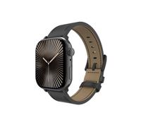 Pulsera para Apple Watch - JUSTIN - Atemporal - Cuero genuino - Compatible 44/45/46/Ultra - Negro