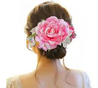 Pulsera para el pelo con 4 peines laterales de metal con flores, pinzas para el pelo con dientes, lazos florales, horquillas, asas, pinzas para el pelo, abrazaderas, traje de nieve para mujer, neón