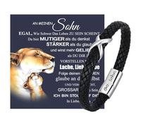 Pulsera para hombre, madre e hijo, pulsera de piel para hombre con símbolo de infinito, pulseras para mi hijo con texto de mamá papá, cumpleaños 18, regalo de cumpleaños para 16, 19, 21 años