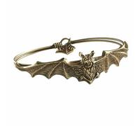 Pulsera para hombre natural, pulsera de anillos de murciélago creativo personalidad gótica, damas punk retro, accesorios de pareja chapado mm para acero pulsera, talla única, Metal, No Gemstone