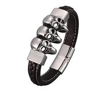 Pulsera para Hombres Acero Inoxidable, Pulseras Pulsera Multicapa para Hombres Pulsera de Acero Inoxidable con dones de Hombres magnéticos, Falso, sin circonio